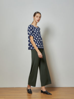 Reversible Signature Pants with dark green and black