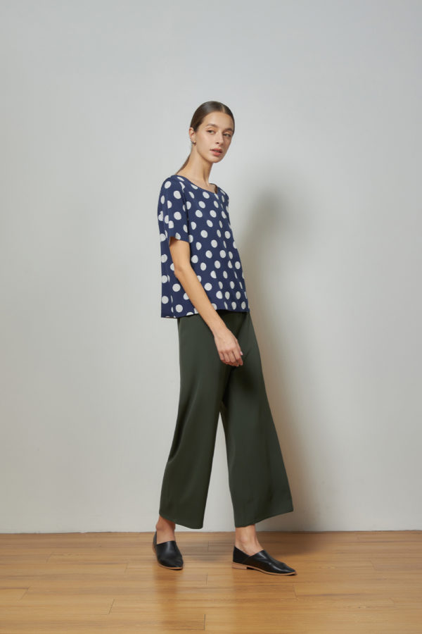 Reversible Signature Pants with dark green and black
