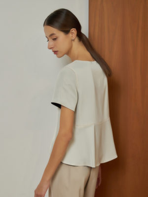 Reversible Basic Blouse II with light grey and black