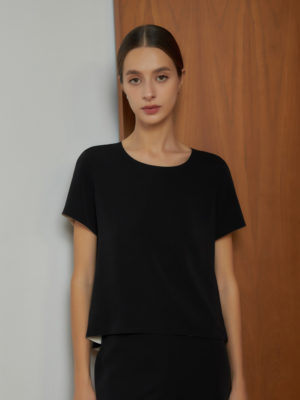 Reversible Basic Blouse II with light grey and black (reverse side)