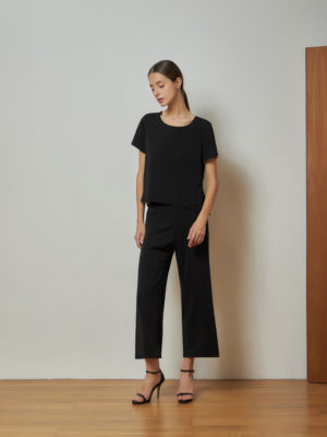 Reversible Signature Pants with solid beige and black (reverse side)