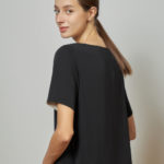 Reversible Basic Blouse I with light grey and black (reverse side)