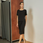 Reversible Basic Blouse I with light grey and black (reverse side)