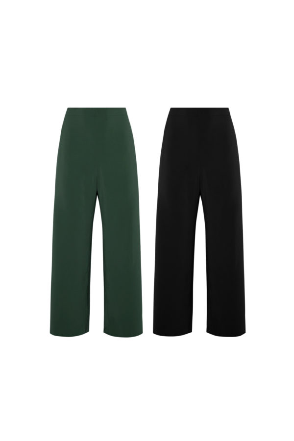 Reversible Signature Pants with dark green and black