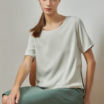 Reversible Basic Blouse I with light grey and black (reverse side)