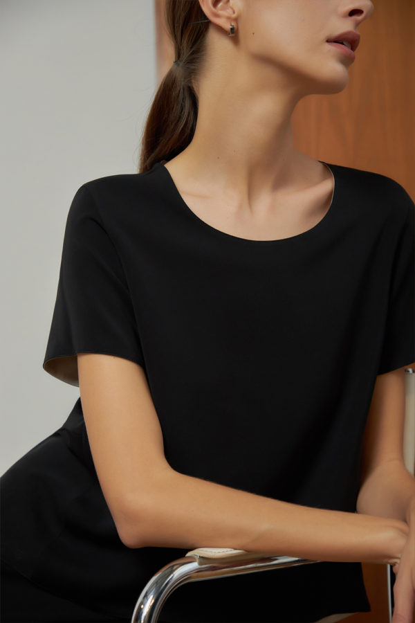 Reversible Basic Blouse II with light grey and black