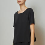 Reversible Basic Blouse I with light grey and black (reverse side)