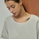 Reversible Basic Blouse I with light grey and black (reverse side)