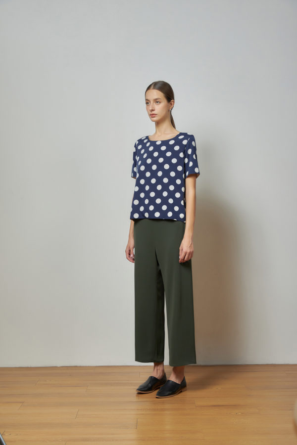 Reversible Signature Pants with dark green and black