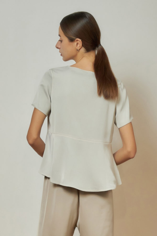 Reversible Basic Blouse II with light grey and black