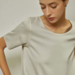 Reversible Basic Blouse I with light grey and black (reverse side)
