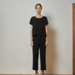 Reversible Signature Pants with solid beige and black (reverse side)