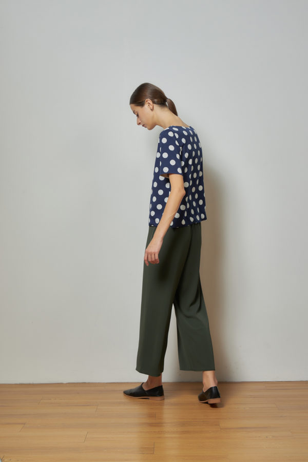 Reversible Signature Pants with dark green and black
