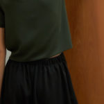 Reversible Cropped Wide Leg Pants with black floral prints and black