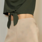 Reversible Signature Pants with bw polka dots and solid beige
