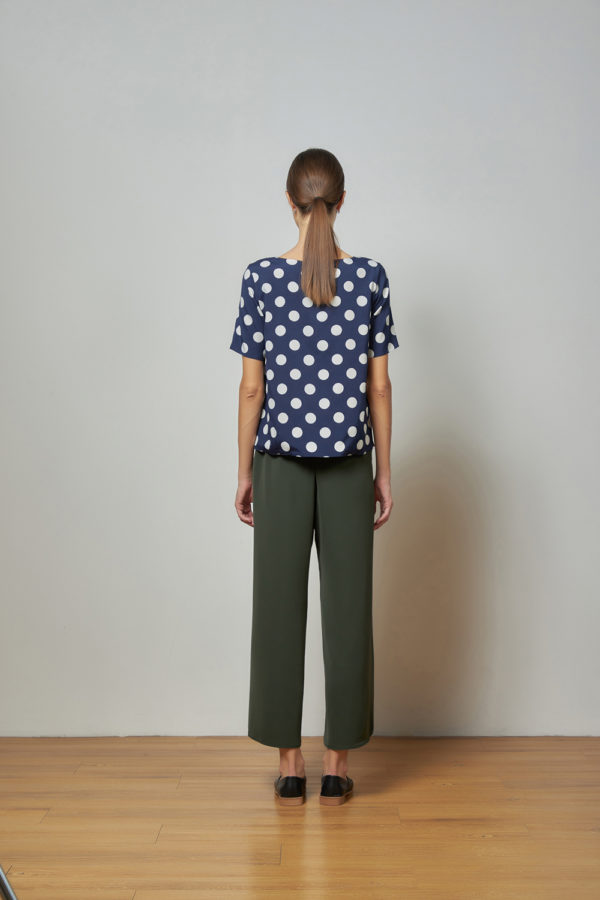 Reversible Signature Pants with dark green and black