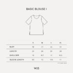 Reversible Basic Blouse I with navy polka dots and solid beige